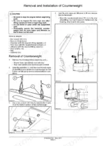 case-cx350c-crawler-excavator-repair-manual-upperstructure-1760.webp Case CX350C counterweight removal and installation procedure with lifting diagrams and bolt removal instructions.