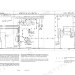 Case IH charging system, starter and fuel shutoff ladder schematic with wire gauge and colour codes