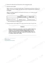 caterpillar-232b2-repair-manual-sch02475-up-skid-steer-loader-compression-specification-70-1.webp Cylinder compression pressure table listing standard at assembly and repair limit values