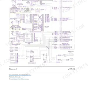 Caterpillar 232B auxiliary hydraulic and interlock ECM wiring schematic with wire numbers and colors