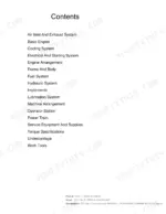 caterpillar-287c-mas00001-up-repair-manual-multi-terrain-loader-contents-1-2.webp Caterpillar 287C Multi Terrain Loader repair manual contents page listing the 17 machine sections
