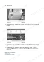 caterpillar-312b-312bl-repair-manual-hydraulic-system-1930.webp Caterpillar 312B excavator repair manual, fuel system: closing steps of fuel tank installation, securing the front cover and plate before refilling the tank.