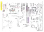 Caterpillar 314D with ROPS electrical system schematic KENR7795, a 48 by 35 inch colour sheet whose wire groups are colour-coded by function - ground, key-off and key-on system voltage, charger output, starting, monitor, machine control, security, heater and air conditioner, wiper and washer, RS-232 and CAN data links - with wire colour and symbol tables and a harness part-number table