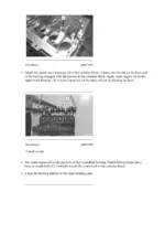 caterpillar-320-320l-320n-320s-excavator-repair-manual-basic-engine-200.webp Cat 3116 engine rebuild step with two workshop photographs: the upper main bearings seated in the cylinder block, and the crankshaft being lowered in on lifting straps