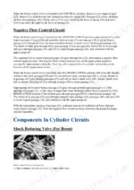 caterpillar-320-320l-320n-320s-excavator-repair-manual-hydraulic-system-2700.webp Hydraulic systems operation page describing the negative flow control circuit, tracing pump oil and return oil through the centre bypass passages and the boom control valve to the signal line that destrokes the upper pump