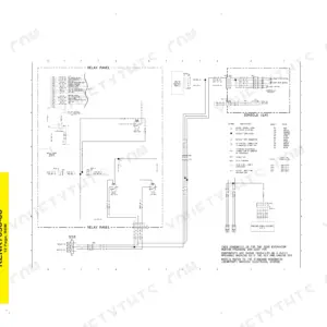 Full electrical schematic showing relay panel and left hand console wiring with harness part numbers