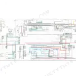 Caterpillar 325 325L full color electrical system wiring schematic with wire circuit color legend, starter, alternator and relay panel wiring, SENR5409-01