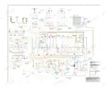 caterpillar-329d-l-329d-ln-excavator-repair-manual-hydraulic-schematic-9.webp Caterpillar 329D colour hydraulic schematic for the universal quick coupler attachment, with each component labelled by its own factory part number, a colour key naming the circuits it separates and a line-pattern legend for pressure, pilot and load-sensing, drain and return, component group, attachment and air lines