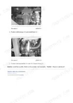 caterpillar-924g-924gz-repair-manual-basic-engine-76.webp Caterpillar 924G wheel loader repair manual, air inlet and exhaust: positioning the turbocharger and installing its nuts, then reconnecting the tube assemblies and hose.