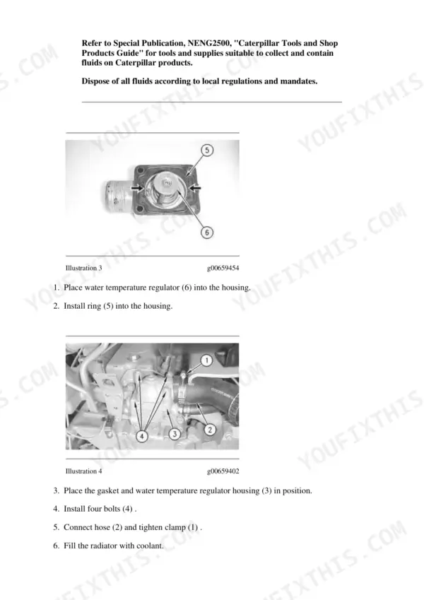 Caterpillar 924G wheel loader repair manual, cooling system: fluid handling and containment guidance with the reference to the tools and shop products guide.