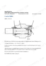 Carrier roller cross section with torque and clearance specifications, Caterpillar E240B EL240B undercarriage