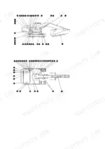 Hydraulic pump and valve component location diagram (front pump circuit), Caterpillar E240B EL240B excavator