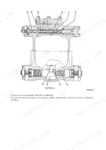 Cross section of the hydraulic pump regulator showing swashplate, spool and piston, Caterpillar E240B EL240B