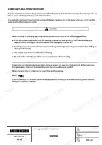 Liebherr L511, L521, L531, L541 maintenance manual page covering safety guidelines for lubricants and operating fluids.