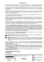 Liebherr L511, L521, L531, L541 service manual introduction page with safety guidelines and general information.