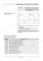 Bomag BC 573 RB-4 troubleshooting chart for exhaust faults and MTU MCM2 error code list with fault descriptions.