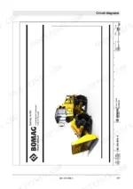 Bomag BC 573 RB-4 circuit diagrams cover sheet showing a refuse compactor illustration and document information.