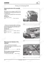 claas-axion-to-850-tractor-technical-manual-00-11-362-650-hydraulic-106.webp Claas Axion 810-850 manual: measuring camshaft bush bore, cylinder block bores, and camshaft axial clearance with specified values.