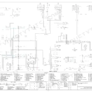 New Holland W110, W130 electrical wiring schematic for lighting systems, including horn, headlights, and beacon circuits.