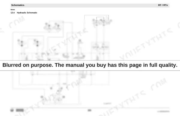 Wacker Neuson RT 56 SC-2, RT 82 SC-2, RTx hydraulic schematic diagram showing pumps, motors, and pressure valves.