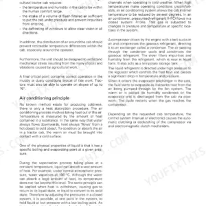 Massey Ferguson 5425-5475 SA manual page explaining air conditioning general principles and the refrigeration cycle.