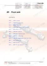 d4637327-b-toc-857 Massey Ferguson 5425-5475 SA Front Axle section table of contents for DANA and CARRARO 4WD and 2WD axle components.