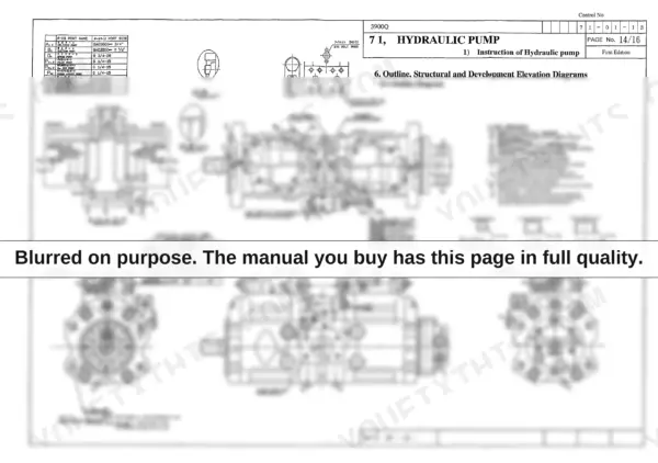 Link-belt 3900Q hydraulic pump outline diagram, port size table, mounting notes, and involute spline specifications.