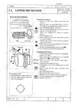 d7d55a0c-b-procedures-85 Link-belt 3900Q lower mechanism removal and installation procedures for traction equipment, including bolt tightening order diagram.