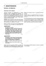 d8284df4-b-maintenance-97 New Holland Boomer 24 maintenance manual page covering general lubrication, service intervals, and safety warning procedures.