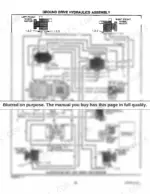 Cmi Corporation RS-650 ground drive hydraulics assembly diagram showing wheel motors, pumps, and valves.