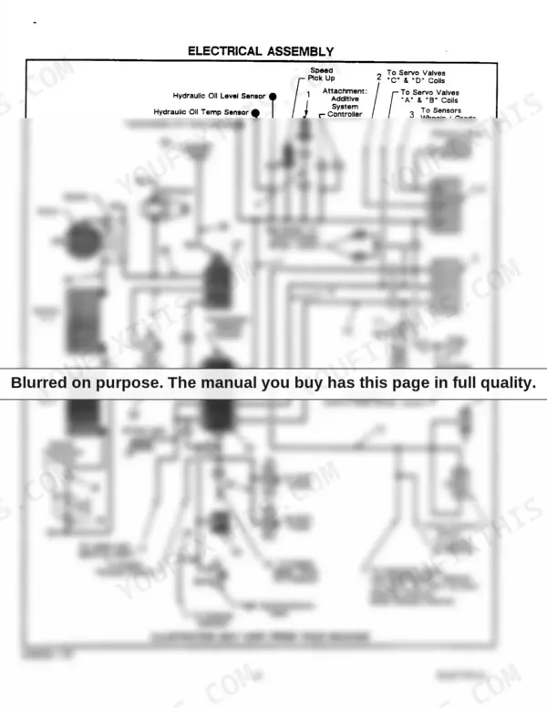 Cmi Corporation RS-650 electrical assembly wiring diagram showing battery, starter, sensors, and solenoid connections.