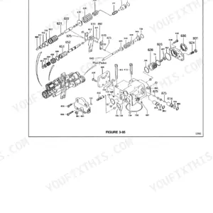 Daewoo Solar 220LC-III exploded view diagram of the pilot piston and hydraulic control valve assembly.