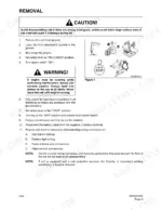 daewoo-solar-225nlc-v-hydraulic-excavator-shop-manual-023-00062e-procedures-103-1.webp Daewoo Solar 225NLC-V cab removal procedure steps, safety warnings, and Figure 1 diagram of controls and battery disconnection.