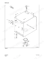 daewoo-solar-250lc-v-track-excavator-shop-manual-023-00031e-hydraulic-parts-92.webp Daewoo Solar 250LC-V exploded view parts list diagram of the fuel tank assembly and mounting components.