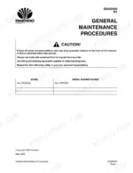 daewoo-solar-255lc-v-track-excavator-shop-manual-023-00057e-procedures-73.webp Daewoo Solar 255LC-V general maintenance procedures page with safety caution and model serial number range table.