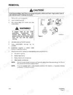 daewoo-solar-450lc-v-track-excavator-shop-manual-023-00037e-procedures-85.webp Daewoo Solar 450LC-V cab removal procedure steps, safety warnings, and component diagram Figure 1.