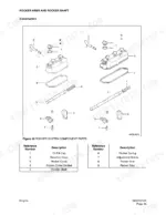 daewoo-solar-to-018-vt-track-excavator-shop-manual-k1000237e-engine-parts-157.webp Daewoo Solar 015 PLUS, Solar 018-VT exploded view of engine rocker arms, rocker shaft, cover, and component parts list.