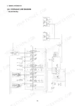 daewoo-solar-to-035-excavator-shop-manual-023-00046e-system-diagram-42.webp Daewoo Solar 030 Plus, Solar 035, 035 hydraulic line diagram showing pump, control valve, and actuator circuit connections.
