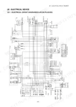 daewoo-solar-to-035-excavator-shop-manual-023-00046e-troubleshooting-141.webp Daewoo Solar 030 Plus, Solar 035, 035 electrical circuit diagram showing battery, starter relay, fuse box, and key switch.