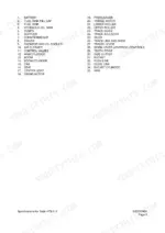 daewoo-solar-to-470lc-v-track-excavator-service-manual-s0102000-parts-list-29-1.webp Daewoo Solar 340LC-V parts list index page 5, listing 35 excavator components from battery to arm.