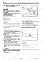 Bomag BF 800 P battery compartment photo and main battery switch position diagram for maintenance