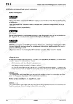 Bomag BF 800 P service manual page detailing screed extension assembly danger warnings and installation notes