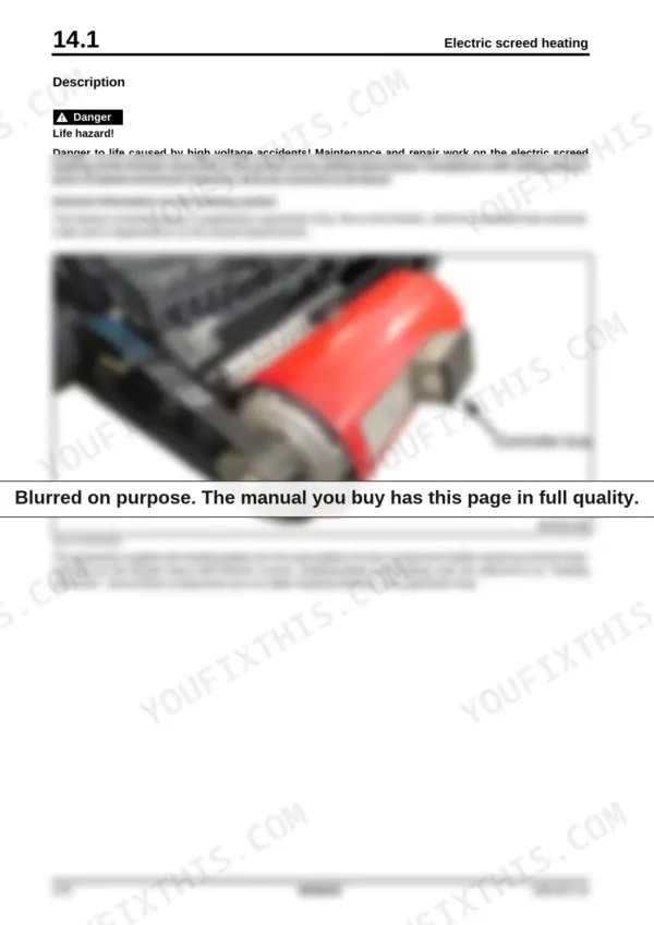 Bomag BF 800 P electric screed heating generator photo with controller board callout label
