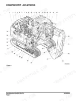 doosan-dx140lc-3-excavator-shop-manual-950106-00388e-parts-list-82.webp Doosan DX140LC-3 component locations diagram showing numbered parts on the excavator chassis, engine, and hydraulic system.