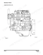 doosan-dx15-dx18-track-excavator-shop-manual-k1043970ae-engine-parts-141.webp Doosan DX15, DX18 engine longitudinal section diagram showing internal components like pistons, crankshaft, and valves.