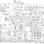 Doosan DX160LC-3 electrical wiring diagram showing cabin, lighting, fuel heater, and engine control system connections.