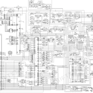 Doosan DX160LC-3 electrical wiring diagram showing cabin, lighting, fuel heater, and engine control system connections.