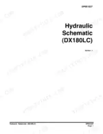 doosan-dx180lc-track-excavator-shop-manual-k1024431ae-hydraulic-619.webp Doosan DX180LC hydraulic schematic cover page, document SP001037, Edition 1.