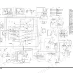 Doosan DX225LC-3 hydraulic schematic diagram showing main control valve, pumps, cylinders, and component index list.