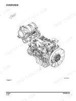 doosan-dx225lc-5-track-excavator-shop-manual-engine-154.webp Doosan DX225LC-5 engine overview diagram showing engine block, cooling fan, and exhaust aftertreatment system components.
